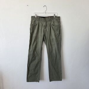 Howler Bros Frontside 5-Pocket Trousers Olive Army Green Straight Leg 34x30